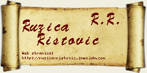 Ružica Ristović vizit kartica